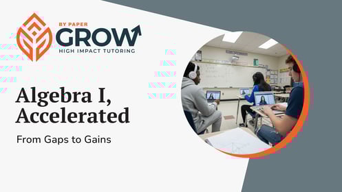 Measurable Algebra I Gains in 8 Weeks With High Impact Tutoring