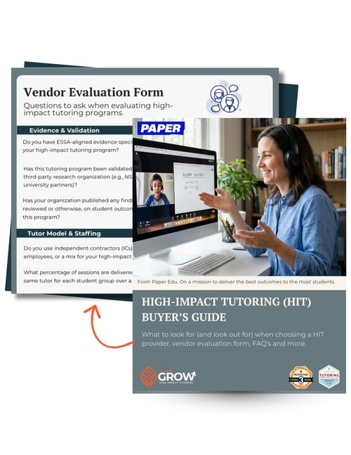 High impact Tutoring Buyers Guide Cover Image