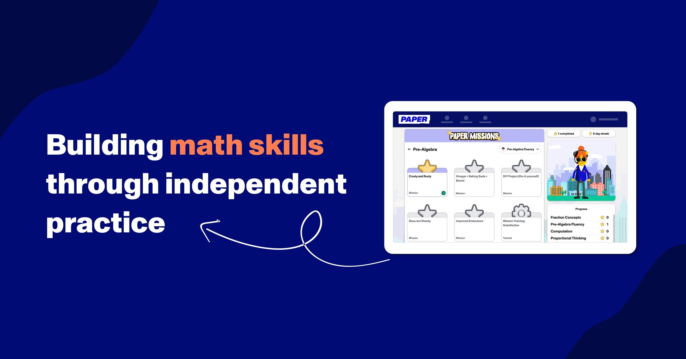 Building math skills through independent practice