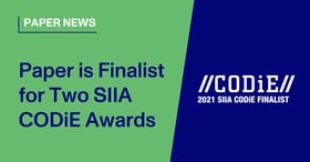 Paper Named Finalist for Two SIIA CODiE Awards