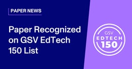 Paper Recognized on GSV EdTech 150 List
