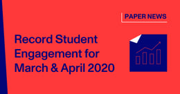 Paper Sees Record Student Engagement Data for March & April 2020