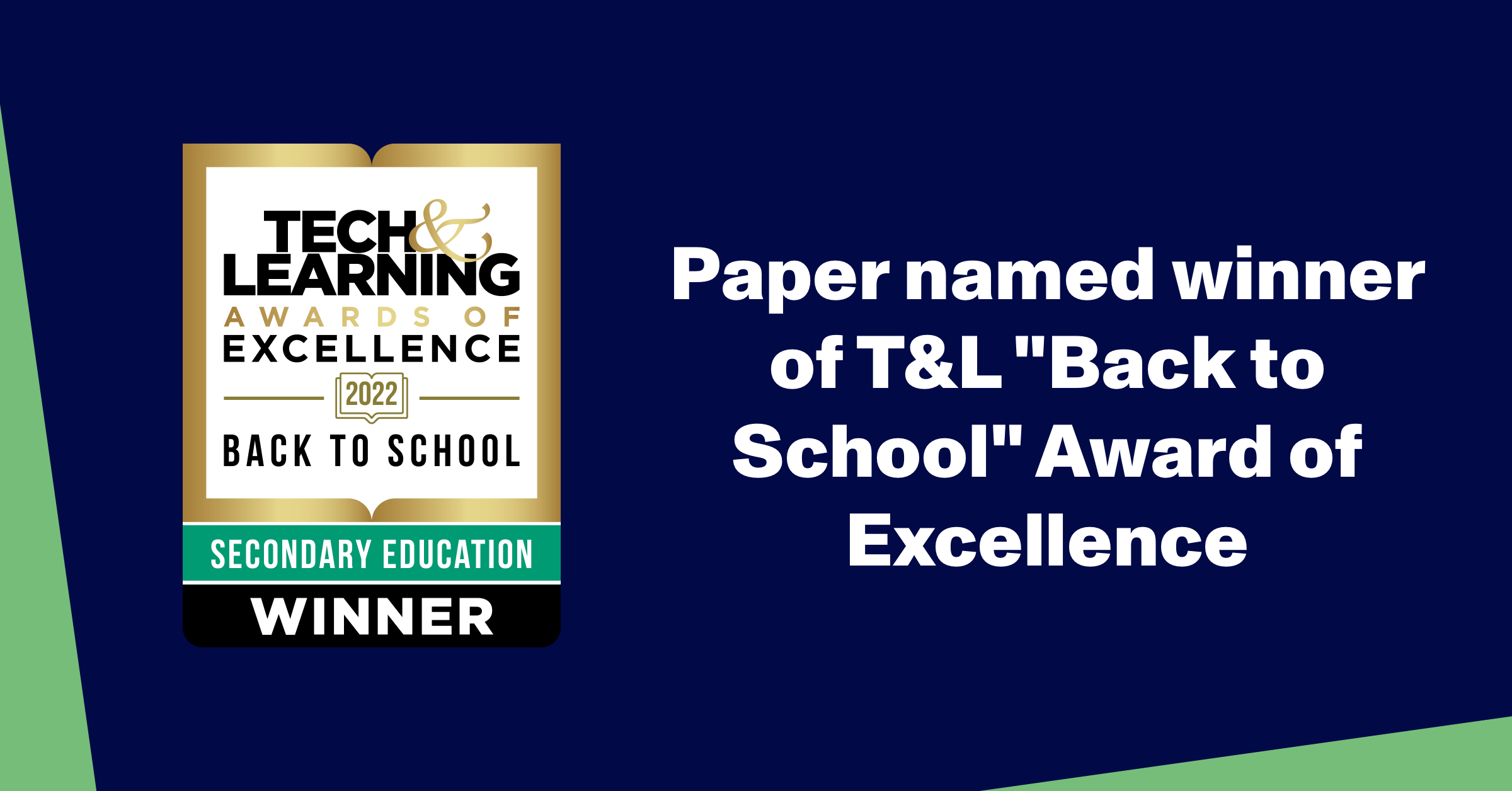 Paper named winner of T&L 