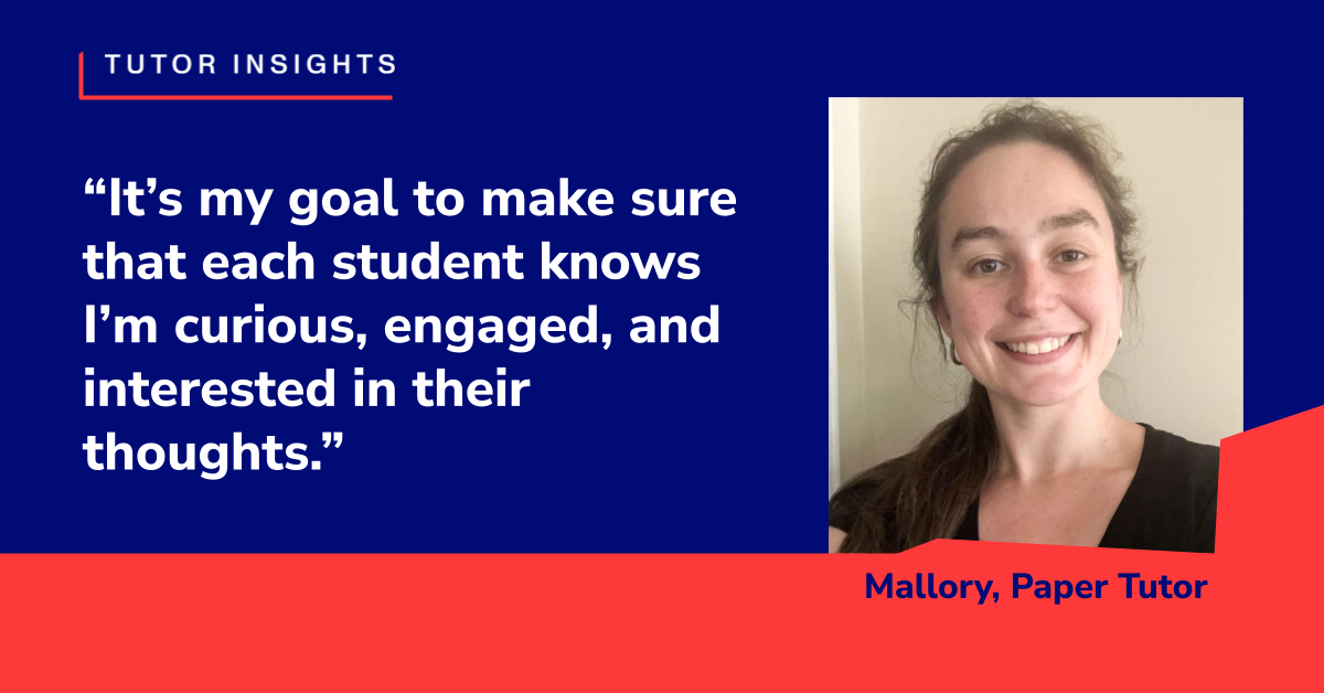 “It’s my goal to make sure that each student knows I’m curious, engaged, and interested in their thoughts.”