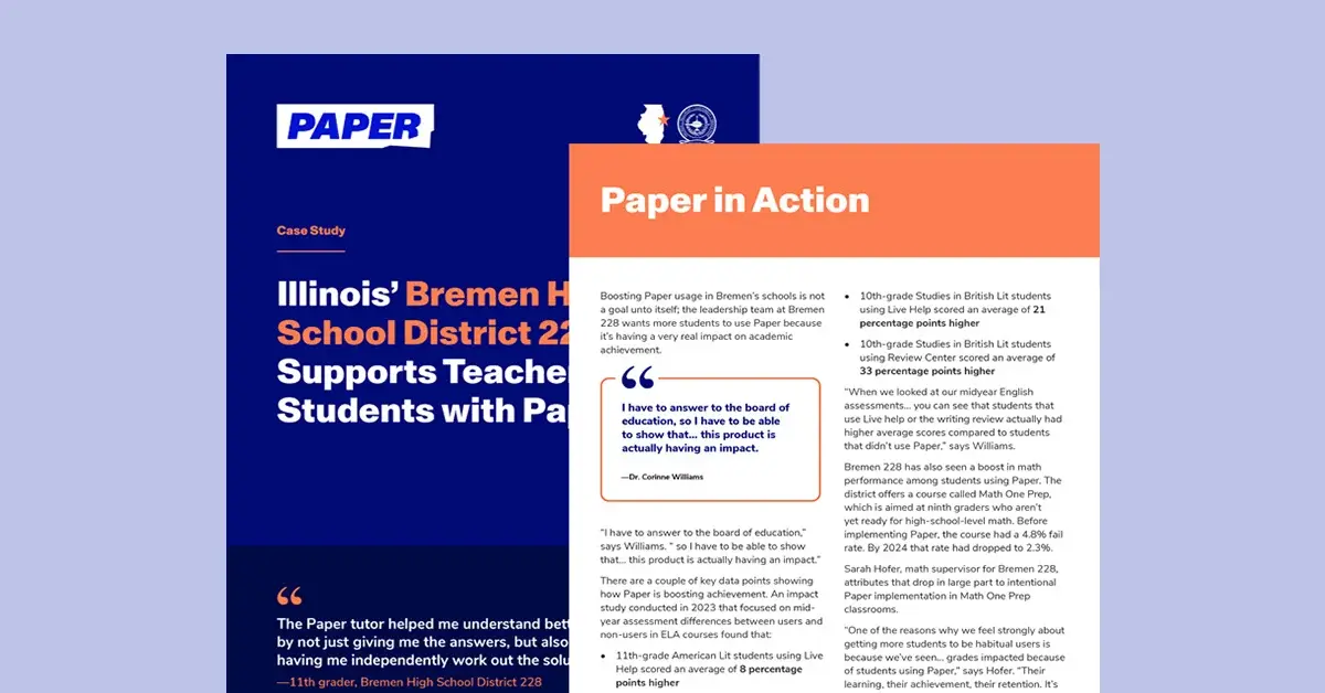 Chicagoland’s Bremen High School District 228 puts students at the center with 24/7 educational support