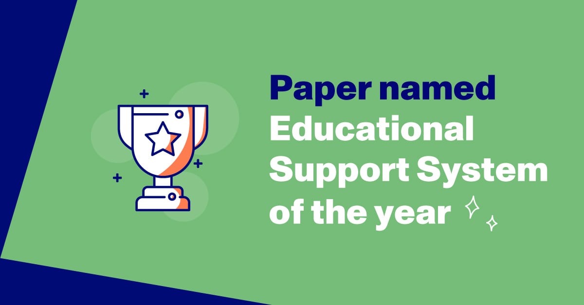 Paper named Educational Support System of the year