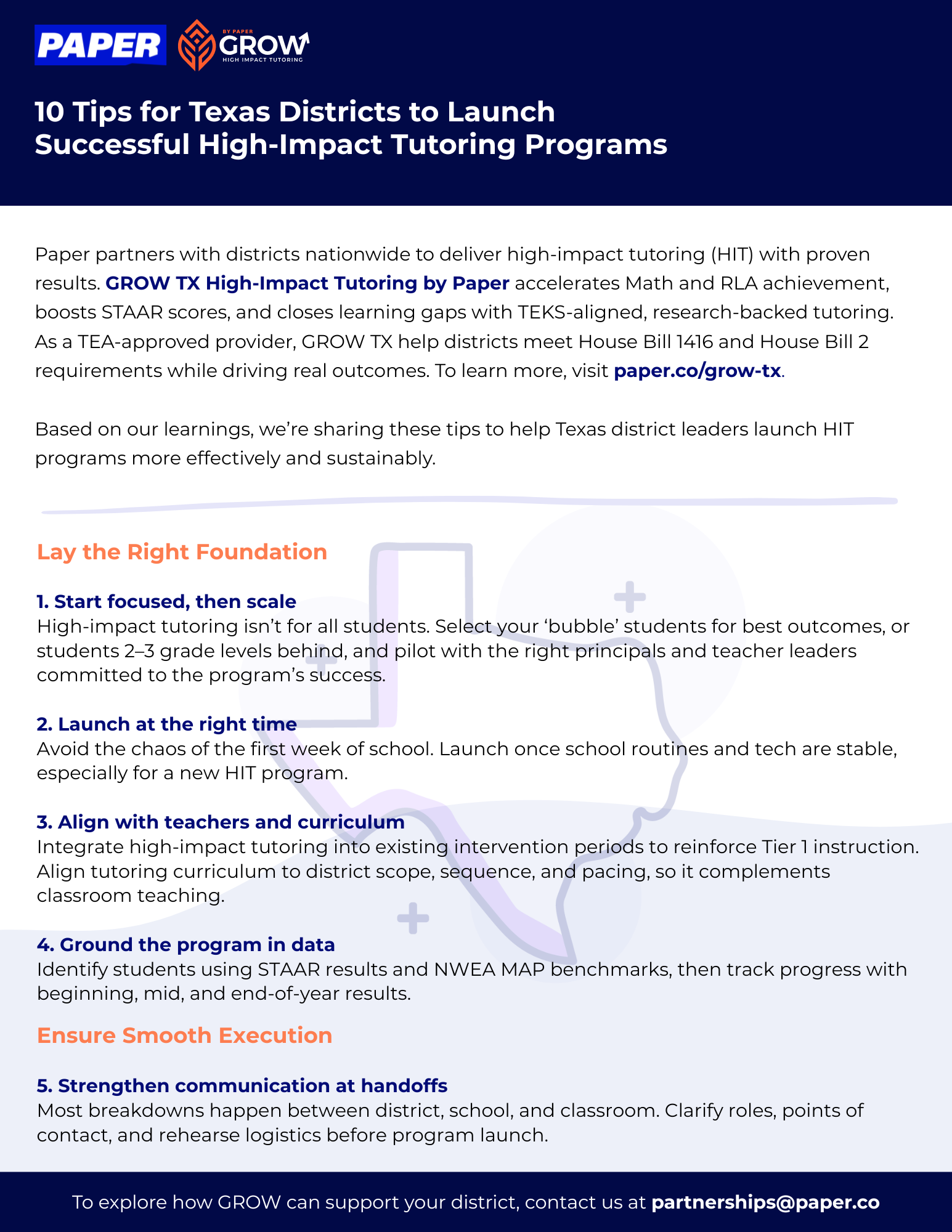 GROW TX Tip Sheet