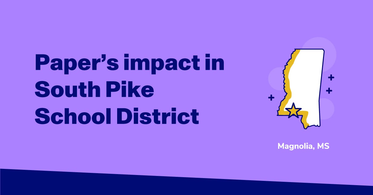 Paper impact study in Mississippi district highlights ELA and math gains