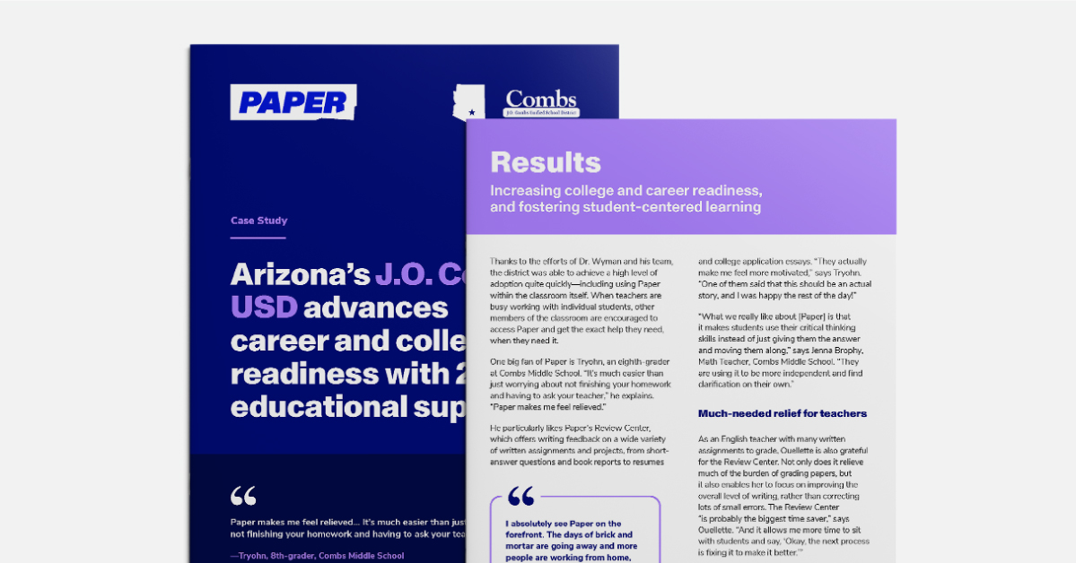 Arizona’s J.O. Combs USD advances career and college readiness with 24/7 educational support