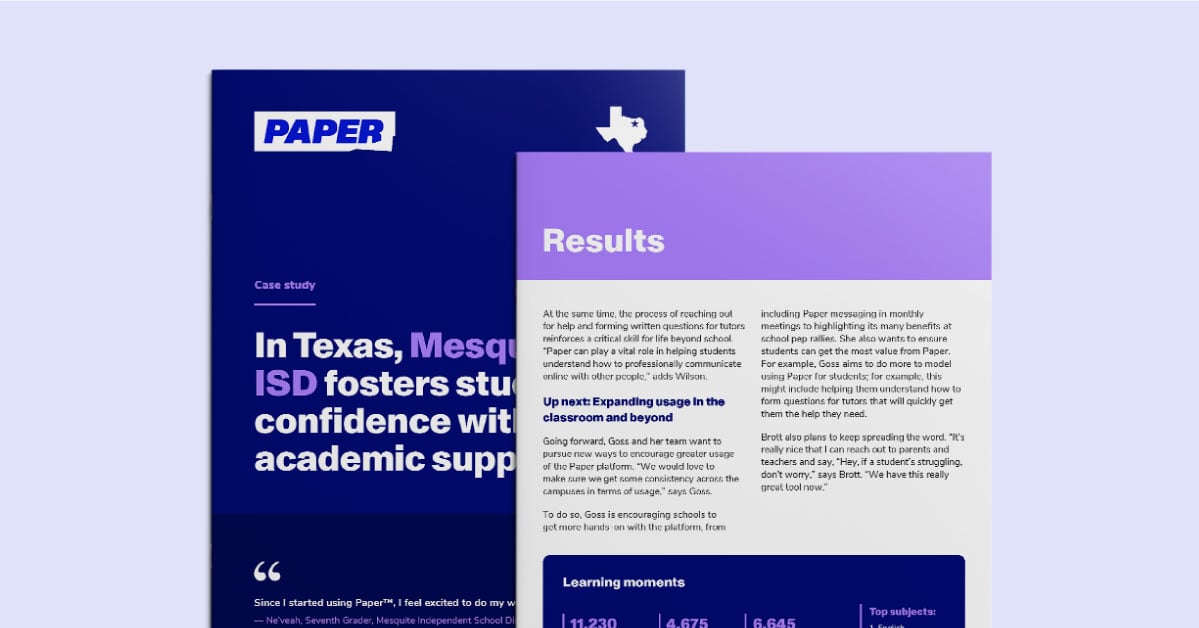 In Texas, Mesquite ISD fosters student confidence with 24/7 academic support